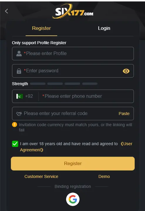 six 177 register image